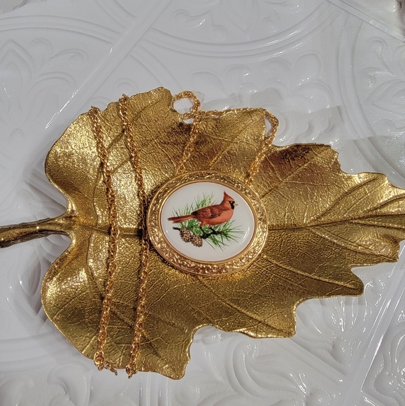 Avon Jewelry - Vintage Avon Birds of Nature Collection Cardinal Necklace & Brooch